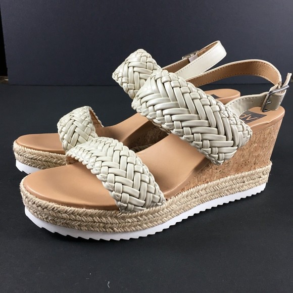 DV by Dolce Vita Elton Woven Platform Wedge Off-White Women's Size 9.5 NEW - Picture 3 of 7